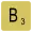 Scrabble tile for "B"