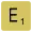 Scrabble tile for "E"