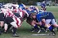 The Rogues in a scrum with Fort Wayne RFC