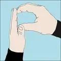 P for plastic: Form a "P" with both hands, signaling plastic is spotted and will be picked up.