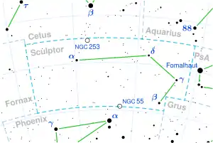 Gliese 1 is located in the constellation Sculptor.