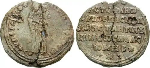 Seal of "Stephen, Patriarch of Constantinople and New Rome" - i.e. either of Stephen I or II.