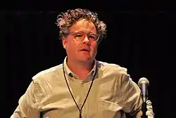 Sean Nelson speaking at the 2015 EMP (later MoPOP) Pop Conference