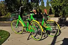 Renewable energy sources such as electric vehicles as well as solar and wind powered devices to combat global warming became popular during the 2020s. Scooter-sharing systems have become common in the street scene of the 2020s (especially in downtown areas), with Lime becoming popular.