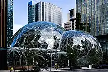 Amazon Spheres at the corporate headquarters of Amazon in Seattle, Washington