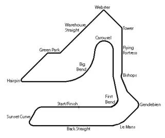 The track layout from 1987 to 1990 (5th variation)