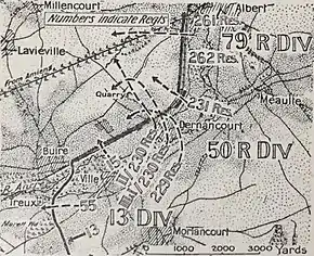 black and white map of the intended German attacks