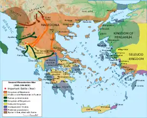 Map of Greece during the war