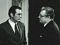 Secretary of Defense Donald Rumsfeld with Vice President Nelson Rockefeller in 1976