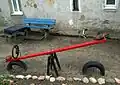 A traditional seesaw