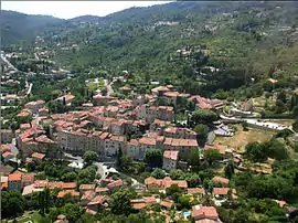 An overhead view of Seillans