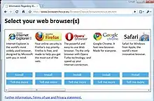 Microsoft's browser-choice menu