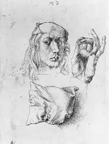 Dürer at about twenty, 1491–92, drawing, Metropolitan