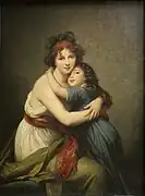 Self-portrait with her Daughter, 1789. Louvre.