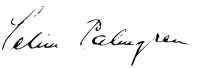  Palmgren's signature