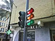 Typical set of traffic lights in Spain