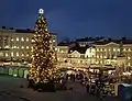 Christmas market at the Senate Square in Helsinki, Finland