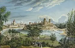 View of Narva (1812), by Karl August Senff (1770–1838)