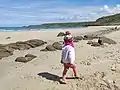 Toddler at Sennen Cove Beach