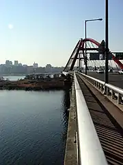 Seogang Bridge and the western islet of Bamseom