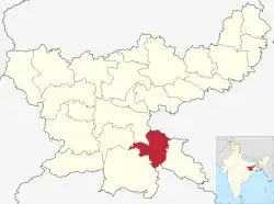 Location of Seraikela-Kharsawan district in Jharkhand