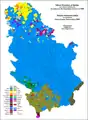 Ethnic structure of Serbia by settlements 1961.