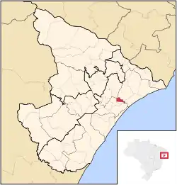 Location of Carmópolis in Sergipe