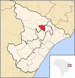 Location of Gracho Cardoso in Sergipe