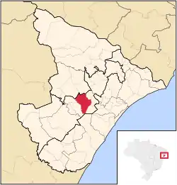 Location of Itabaiana, Sergipe