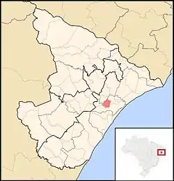 Location of Maruim in Sergipe