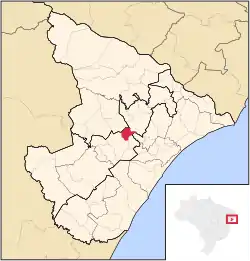 Location of Moita Bonita in Sergipe