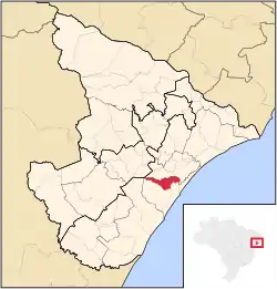 Location of Nossa Senhora do Socorro in Sergipe
