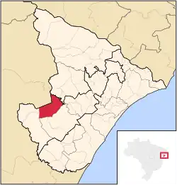 Location within Sergipe