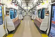 Chūō Line E233-0 series interior in January 2022