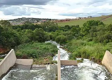 Water released from the dam into Sesmylspruit