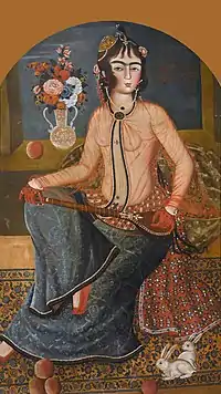 Woman with setar or dutar