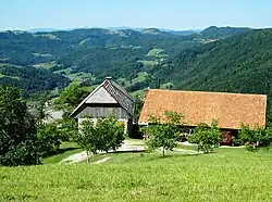The hamlet of Mežnar in Setnica
