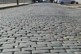 Belgian block street in Philadelphia