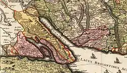 The Bishopric of Constance lying astride the western end of Lake Constance