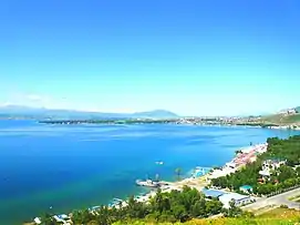 The beach of Sevan town