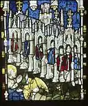 Stained glass at York Minster by John Thornton (fl. 1405–1433).