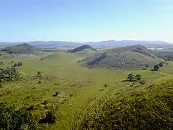 Aerial view of the Seven Sisters, Atherton Tableland looking to the south-west