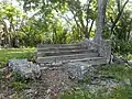 Concrete and stone stair ruins