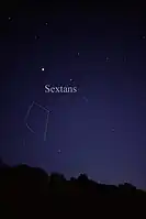 The constellation Sextans as it can be seen by the naked eye