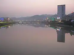 Sha River (沙溪) shortly after sunset