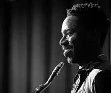 Shabaka Hutchings performing in 2018