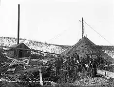 Steam plant, sluice and dump, Hunker, ca. 1901