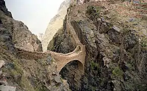 Image 30Bridge at Shaharah in the western highlands, with terracing at top right (from Wildlife of Yemen)