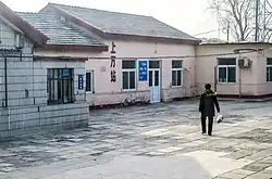 Shangwan railway station of Beijing–Yuanping railway within the town, 2015