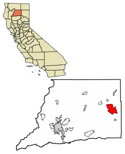 Location of Hat Creek in Shasta County, California.